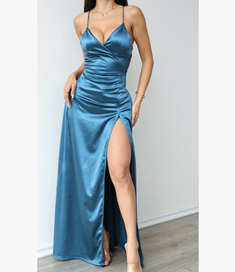 Satin Slip Dress B-201