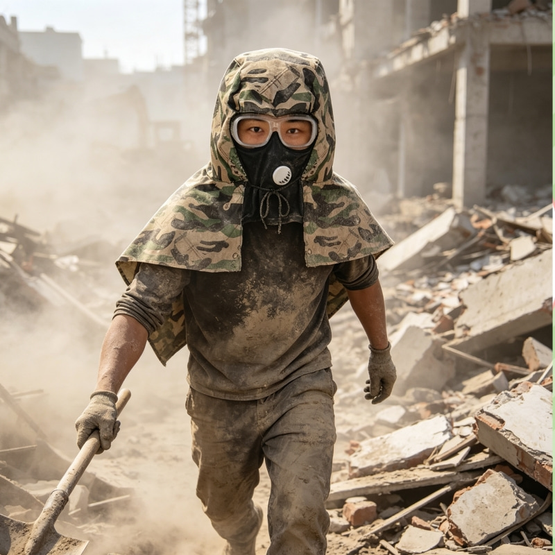 防尘养蜂披肩头套